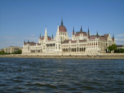 Hungarian parliament building danube building photo
