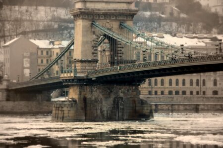Budapest chain bridge hungary photo