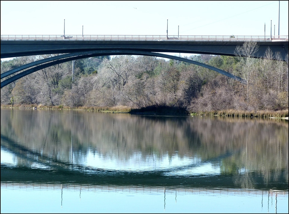 Bridge water reflection