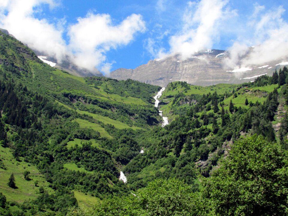 Nature sky waterfall
