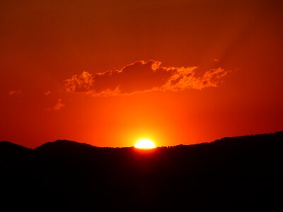 Afterglow sunset sky