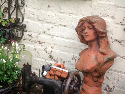 Woman yard garden