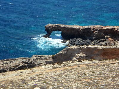 Mediterranean rocky coast natural gate photo