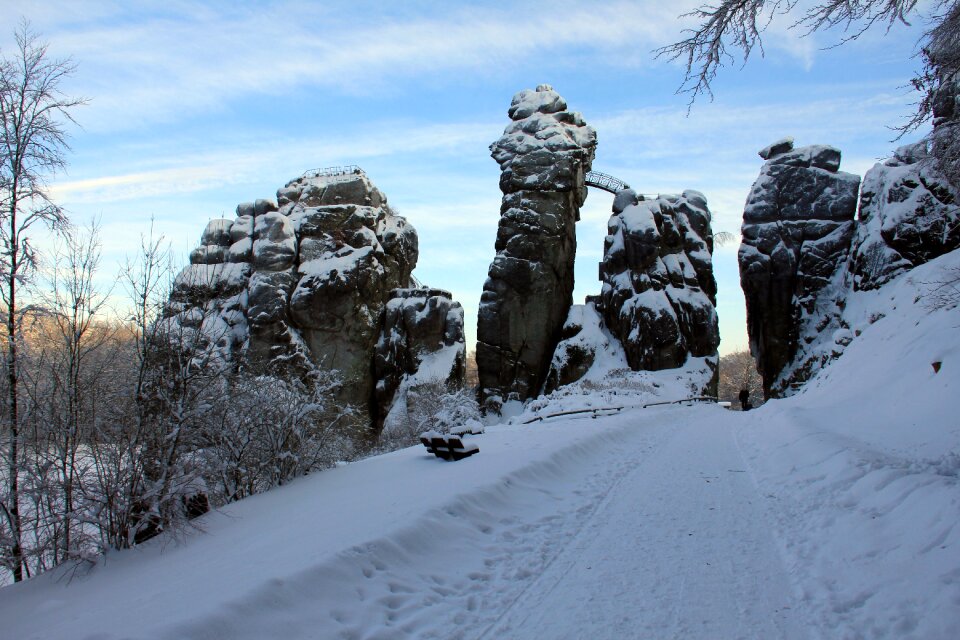 Teutoburg forest winter snow