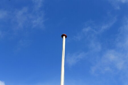 Sky blue flagpole photo
