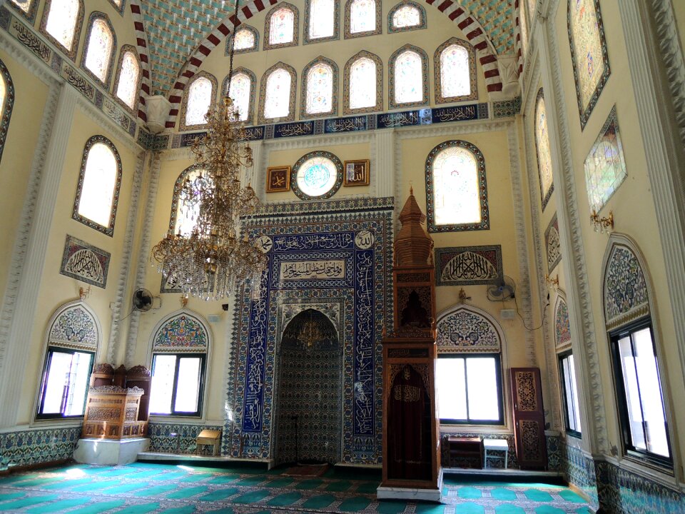 Blue mosque blue glass