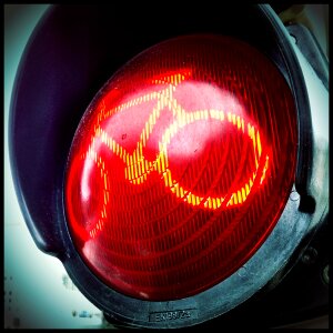 Red light signal road