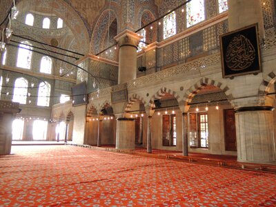 Blue mosque blue glass