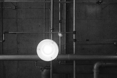 Industrial interior white photo