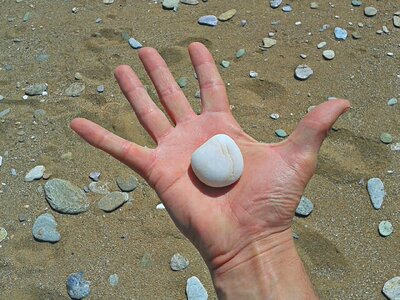 Beach stone sand photo