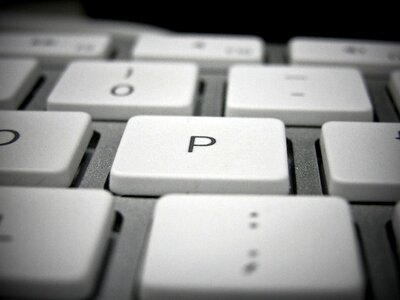 Typing pc laptop photo