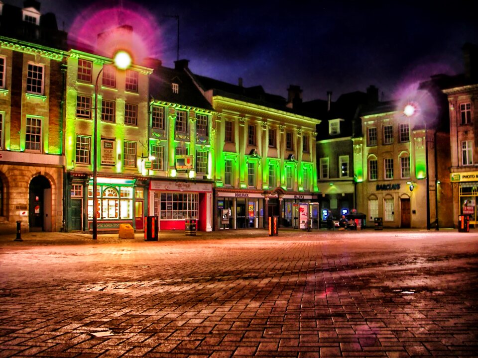 Market square hdr night photo