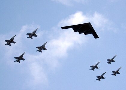 Flying stealth jets photo