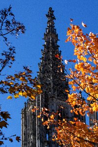 Church main tower autumn
