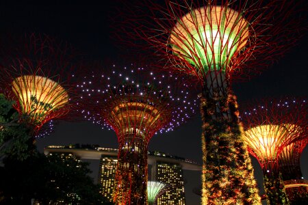 Night landmark park