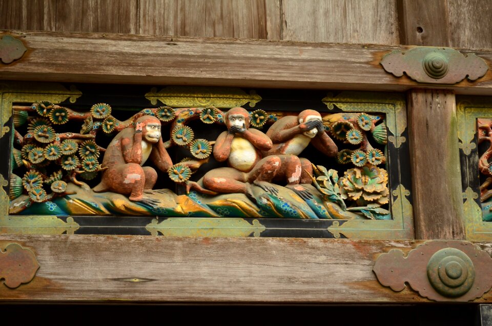 Toshogu shrine sunlight see i must say hear no evil