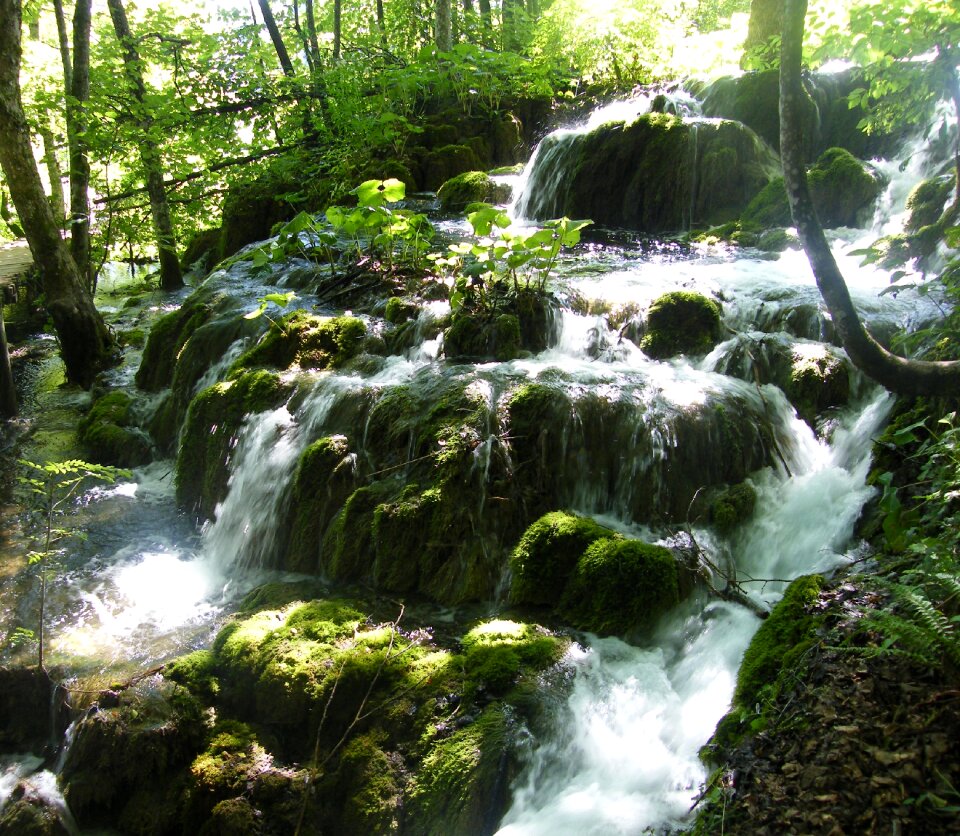 Watercourse lake waterfall