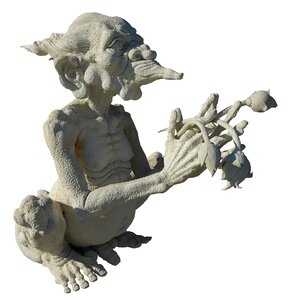 Stone figure sculpture isolated