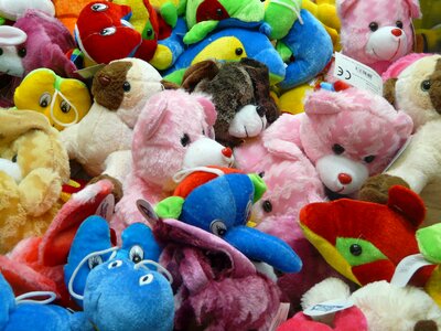 Colorful soft toys toys photo
