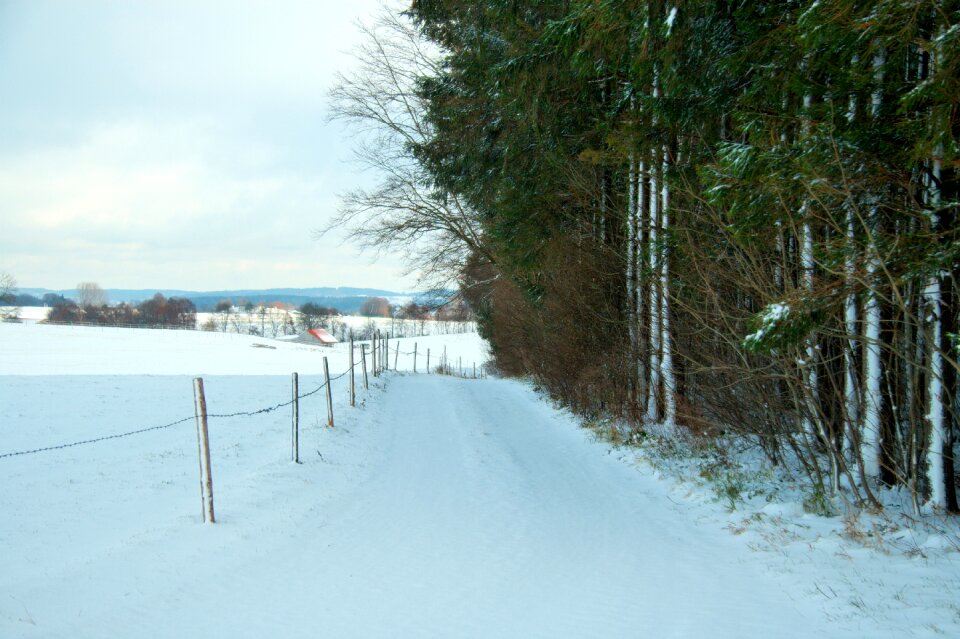 Landscape winter snow photo