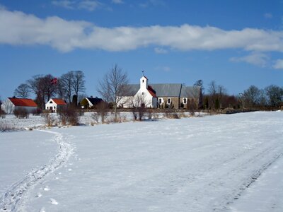 Snow winter church photo