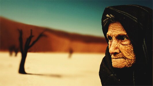 Bedouin dry old photo