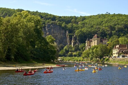 Canoeing canoes mountains