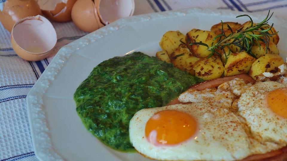 Fried potatoes lunch eat photo