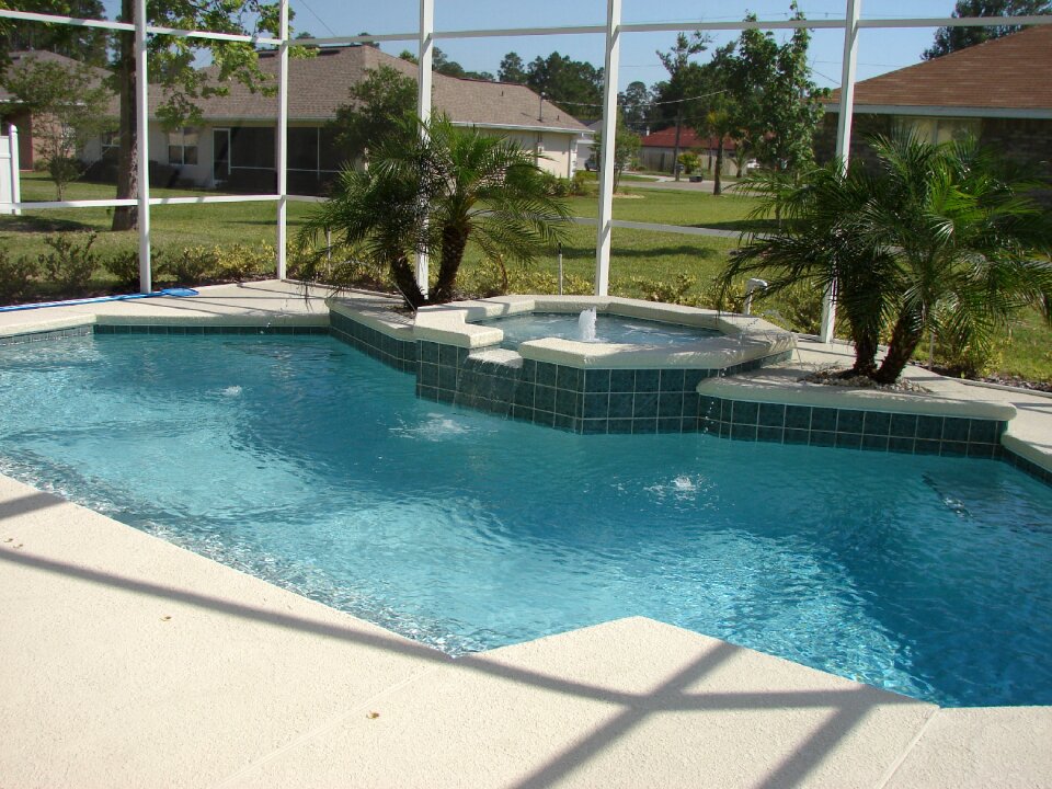 Brick paver pool water swimming pool