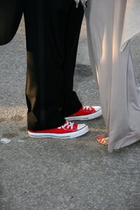 Sneakers running shoes married photo