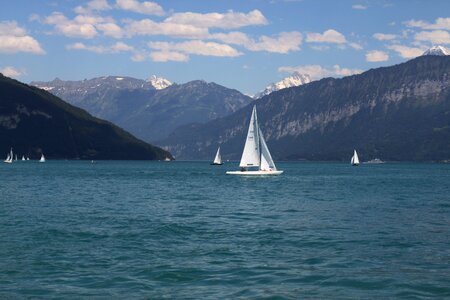 Alpine landscape lake photo