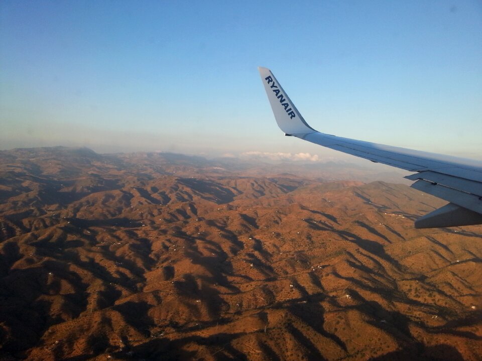 Aerial view land earth