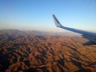 Aerial view land earth