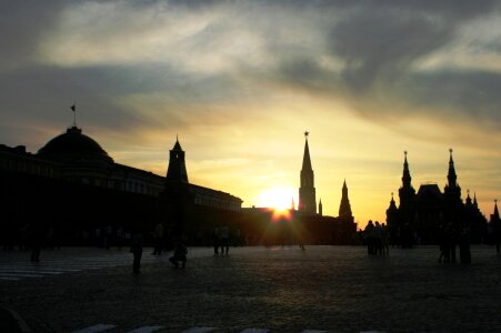 Red square paving reflective photo