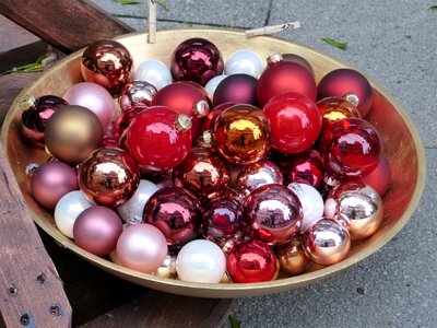 Festive decorations christmas tree ball photo