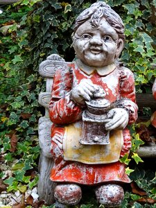 Stone figure garden decoration