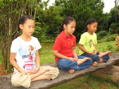 Tailor seat meditate thailand photo