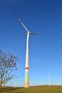 Wind power sky blue photo