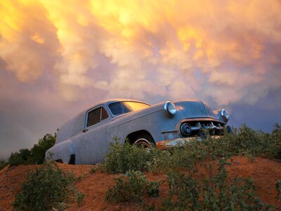 Chevy afterglow sunset photo