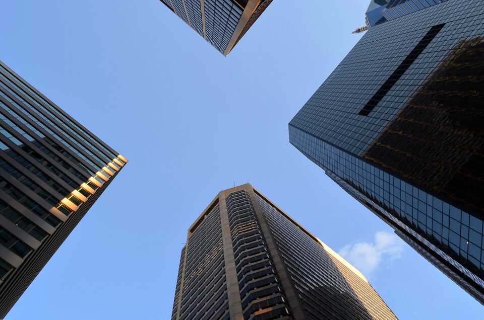 City streets sky