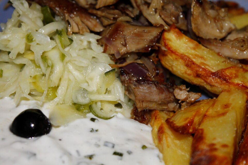Tzatziki olive food