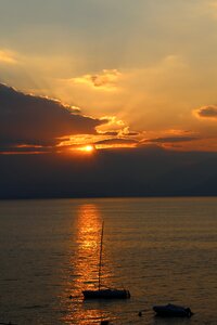 Sailing boats abendstimmung sunset photo