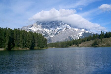 National park lake banff photo