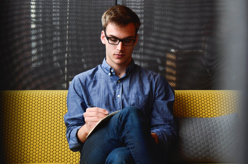 Man planning business