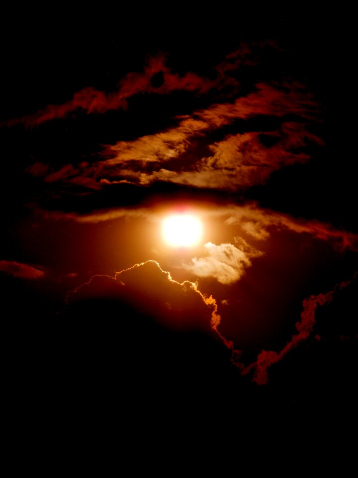 Cloud fire in the evening