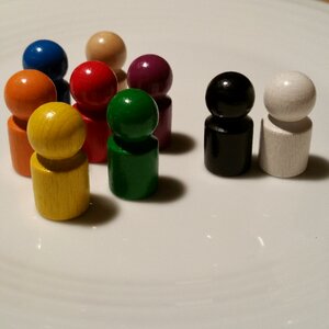 White colorful toys