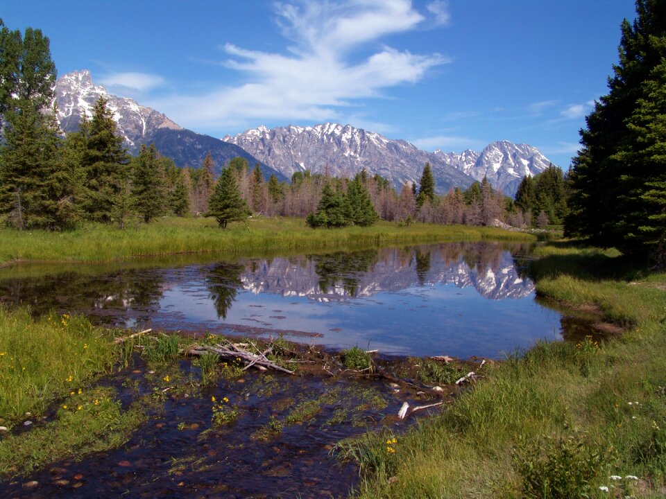 Mountains national park reflection