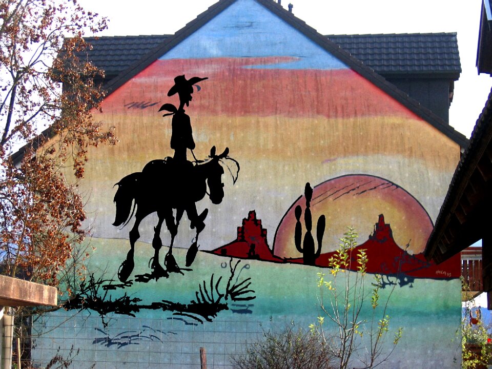 Mural lucky luke comic