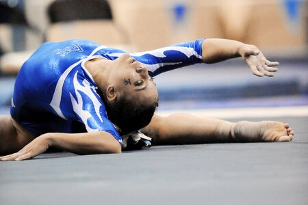 Floor exercise split photo