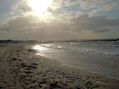Coast backlighting beach
